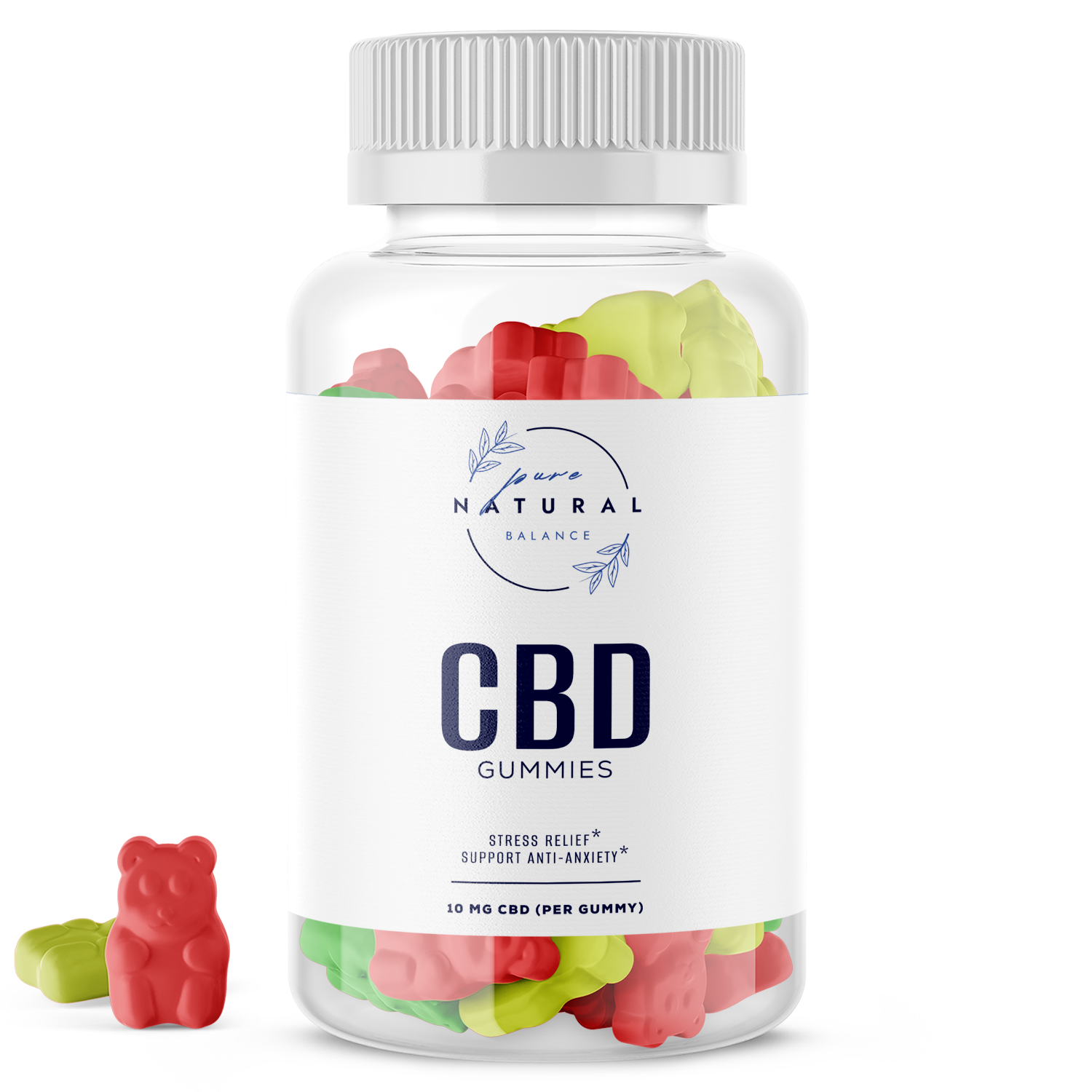 CBD Gummies - High Quality - 300mg (30 gummies)-Pure Natural Balance