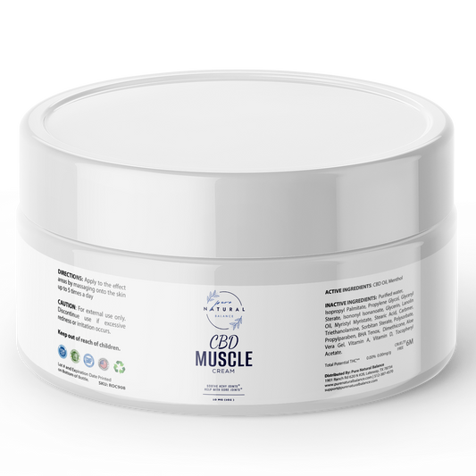 CBD Muscle Cream - Broad Spectrum 10mg (1oz)-Pure Natural Balance