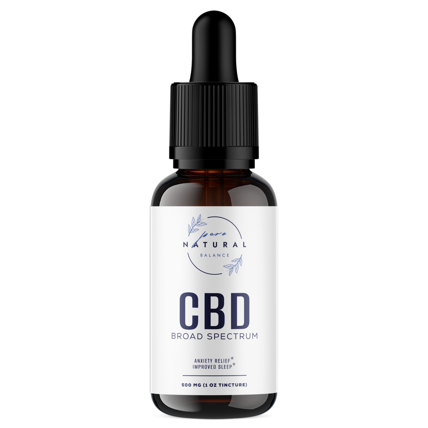 CBD Broad Spectrum (in Hemp Oil) – 500mg (1oz Tincture)-Pure Natural Balance