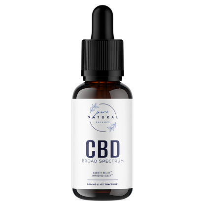 CBD Broad Spectrum (in Hemp Oil) – 500mg (1oz Tincture)-Pure Natural Balance