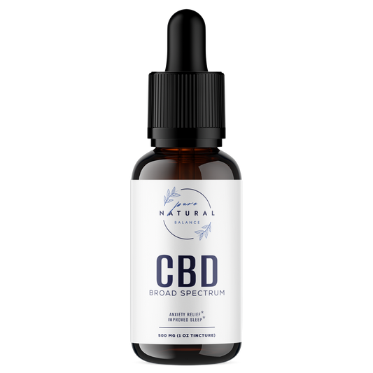 CBD Broad Spectrum (in Hemp Oil) – 500mg (1oz Tincture)-Pure Natural Balance