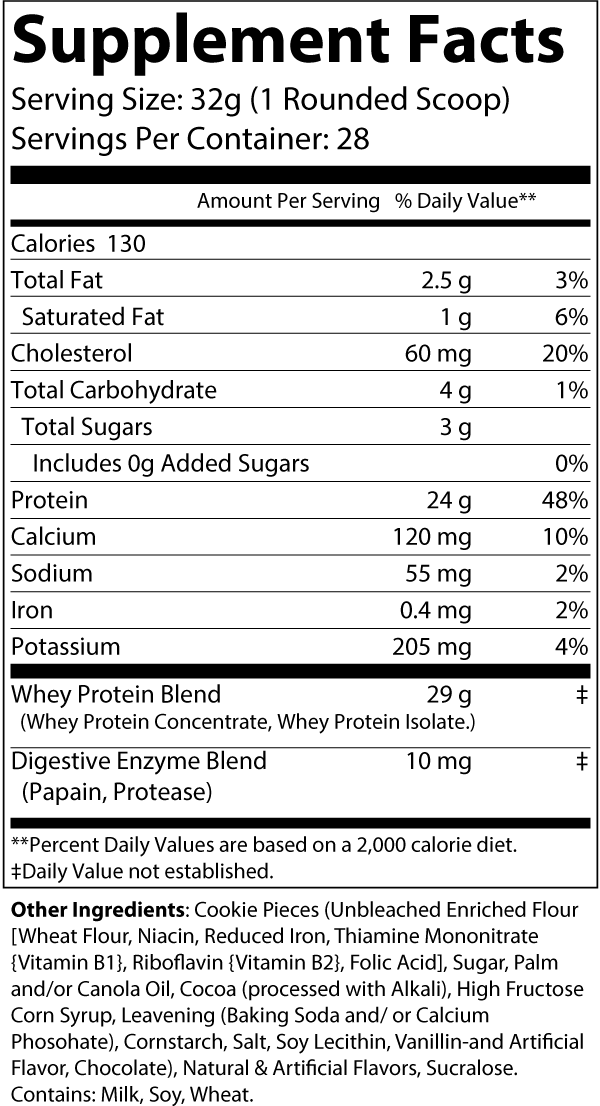 2lb Whey Cookies and Cream – 28 servings-Pure Natural Balance