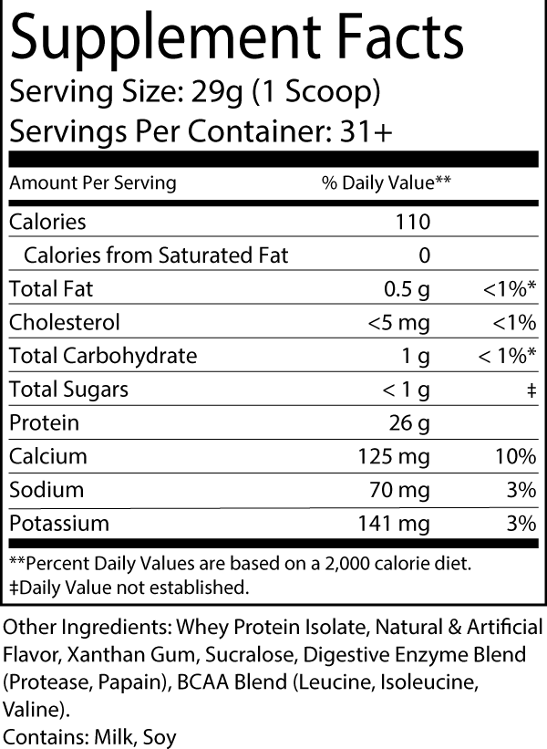 Whey Isolate Protein (Vanilla Milkshake)-Pure Natural Balance