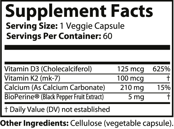 Vitamin K2+ D3-Pure Natural Balance